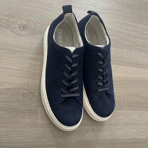 Paul Green - 5529 Navy Elastic Trainer suede size uk6=us 8